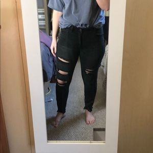Black American eagle hi rise jegging size 8